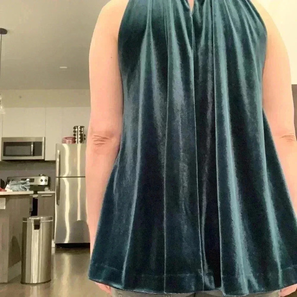 Aurore Mock Neck Velvet top - Picture 8 of 9